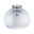 LED-plafondlamp Ruya IP44 E27 230V max. 60W dimbaar Glas/Chroom Plafondlamp met geribbeld helder glas en chroom metaal in modern design