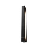 Black aluminum wall light with integrated LED strip for modern indoor lighting solutions
