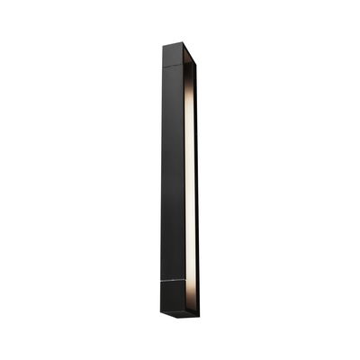Black aluminum wall light with integrated LED strip for modern indoor lighting solutions