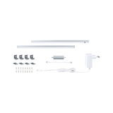Wit LED-keukenverlichtingsset met twee balken, adapter en montagemateriaal voor onder kast