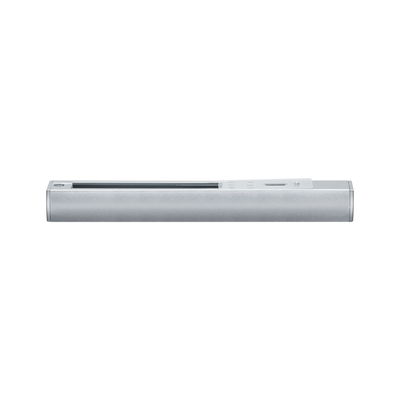 Slim silver aluminum light rail for LED lighting with minimalist design and modern look