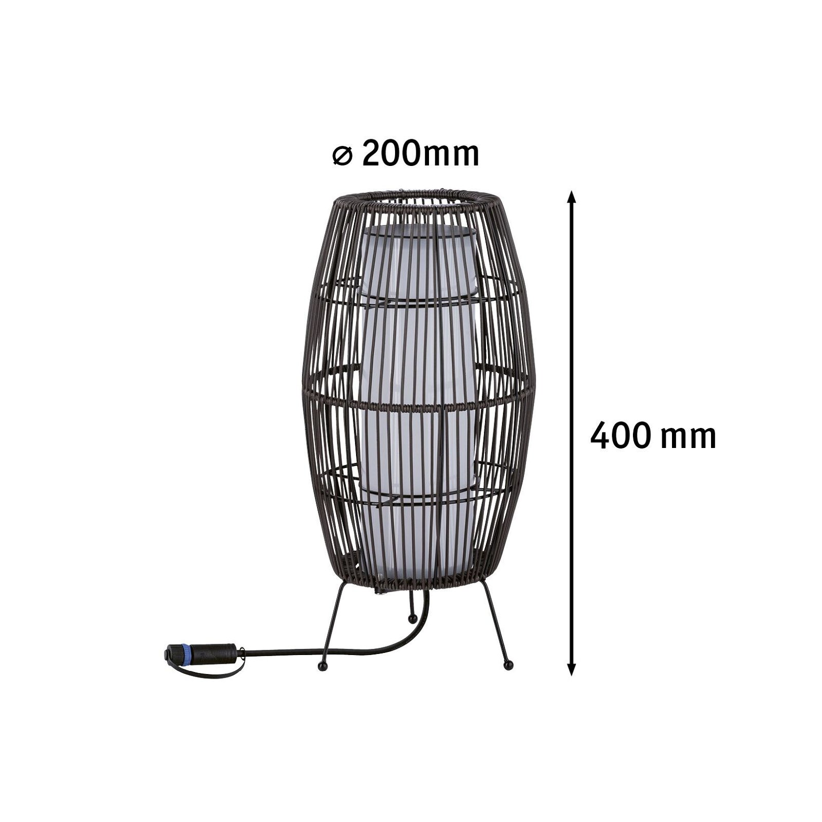 Plug & Shine Objet lumineux LED Smart Home Zigbee 3.0 Basket IP44 RGBW 3,2W Noir