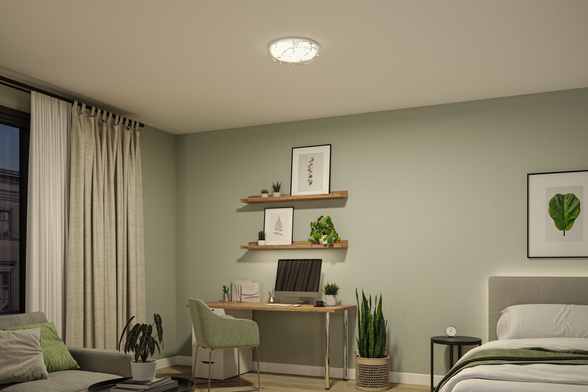 LED Deckenleuchte Cremona White Select 370mm 230V 21,2W Weiß/Transparent