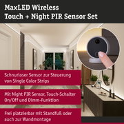 MaxLED Wireless Touch und Night PIR Sensor Set mit kabellosem Sensor für Single Color LED-Strips