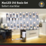 MaxLED 250 Basis-Set mit warmweißen LED-Streifen und Netzteil für einfache Raumbeleuchtung