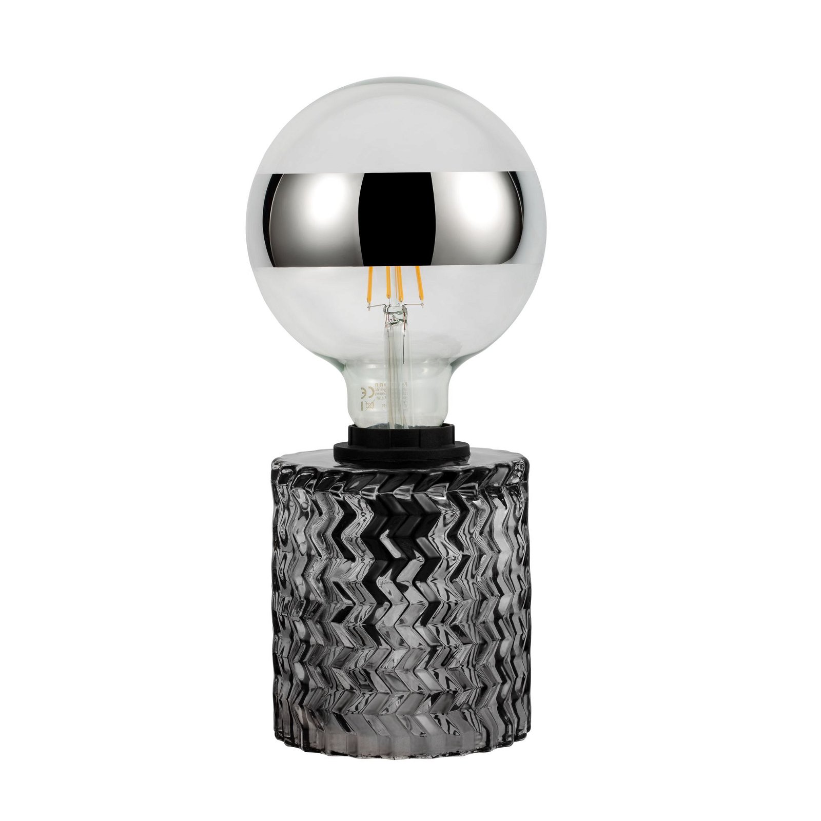 Pauleen Bordlampe Crystal Smoke E27 max. 20W Røget glas
