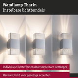 Moderne grijze metalen wandlamp Tharin met verstelbare lichtbundels en warmwit licht