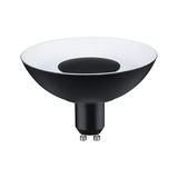 Schwarze LED-Reflektorlampe mit weißem Reflektor und GU10-Sockel für energiesparende Beleuchtung