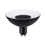 Schwarze LED-Reflektorlampe mit weißem Reflektor und GU10-Sockel für energiesparende Beleuchtung