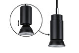 Sort metal LED-pendel med justerbart hoved til alsidig belysning