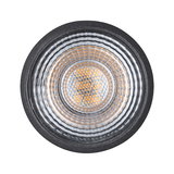 Verre rond pour spot encastré LED avec cadre noir et réflecteur texturé pour éclairage intérieur