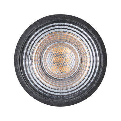 Rundes LED-Einbaustrahler-Glas mit schwarzem Rahmen und strukturiertem Reflektor für Innenbeleuchtung