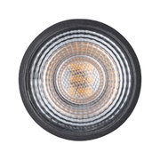 Rond LED-inbouwspotglas met zwarte rand en gestructureerde reflector voor binnenverlichting