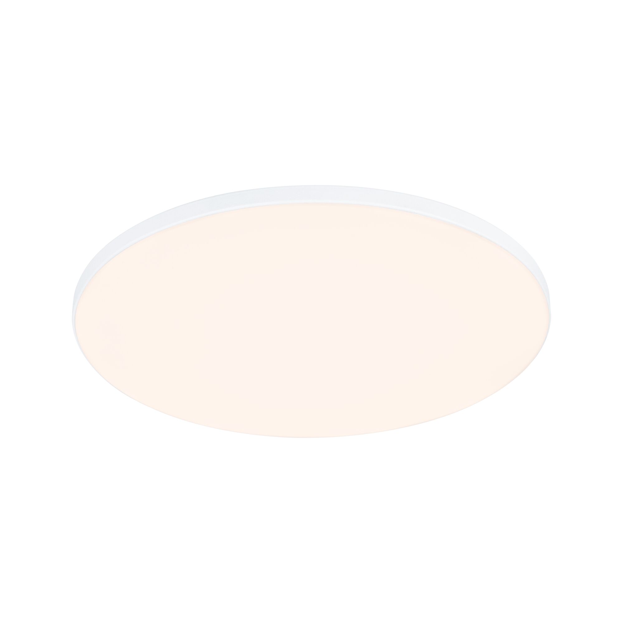 Runde weiße LED-Deckenleuchte mit warmweißem Licht für moderne Wohnräume und energiesparende Beleuchtung