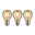 1879 Set LED Pear E27 230V 3x470lm 3x6W 1700K dimmable Gold