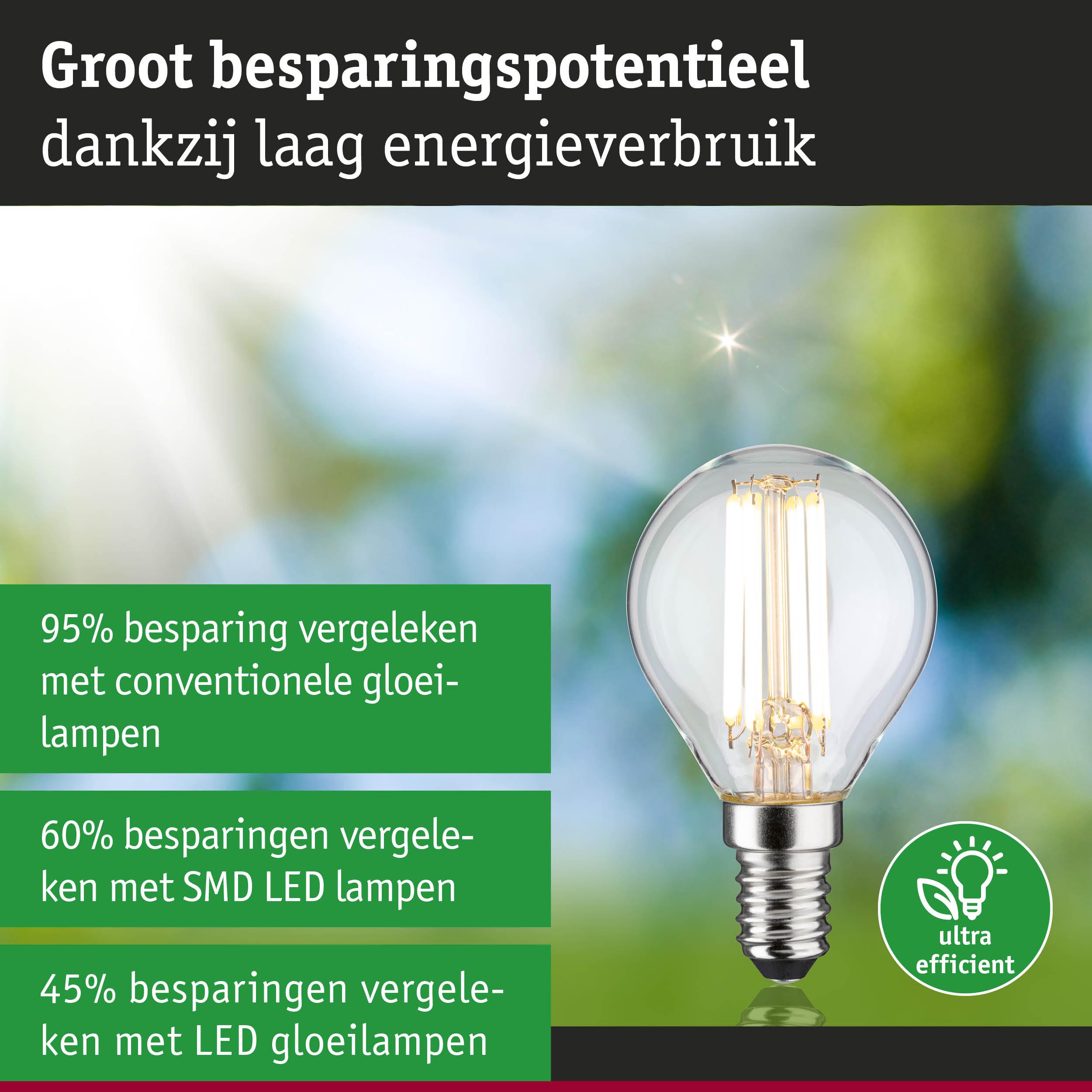 Energiezuinige LED-gloeilamp met helder glas en zilveren fitting voor efficiënte verlichting