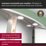 Luminaire encastrable ultraplats pour meubles avec lumière LED blanc chaud et haute intensité