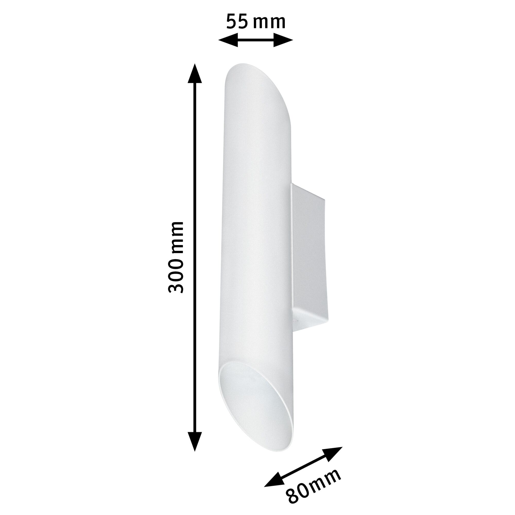Applique Asti GU10 230V max. 2x10W Blanc dépoli
