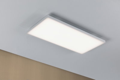 Rectangular white LED ceiling light with aluminum frame for modern room lighting