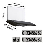 Schwarze LED-Wandleuchte mit transparentem Glas, 160x175x190 mm, moderne Außenbeleuchtung mit Sensor