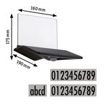 Schwarze LED-Wandleuchte mit transparentem Glas, 160x175x190 mm, moderne Außenbeleuchtung mit Sensor