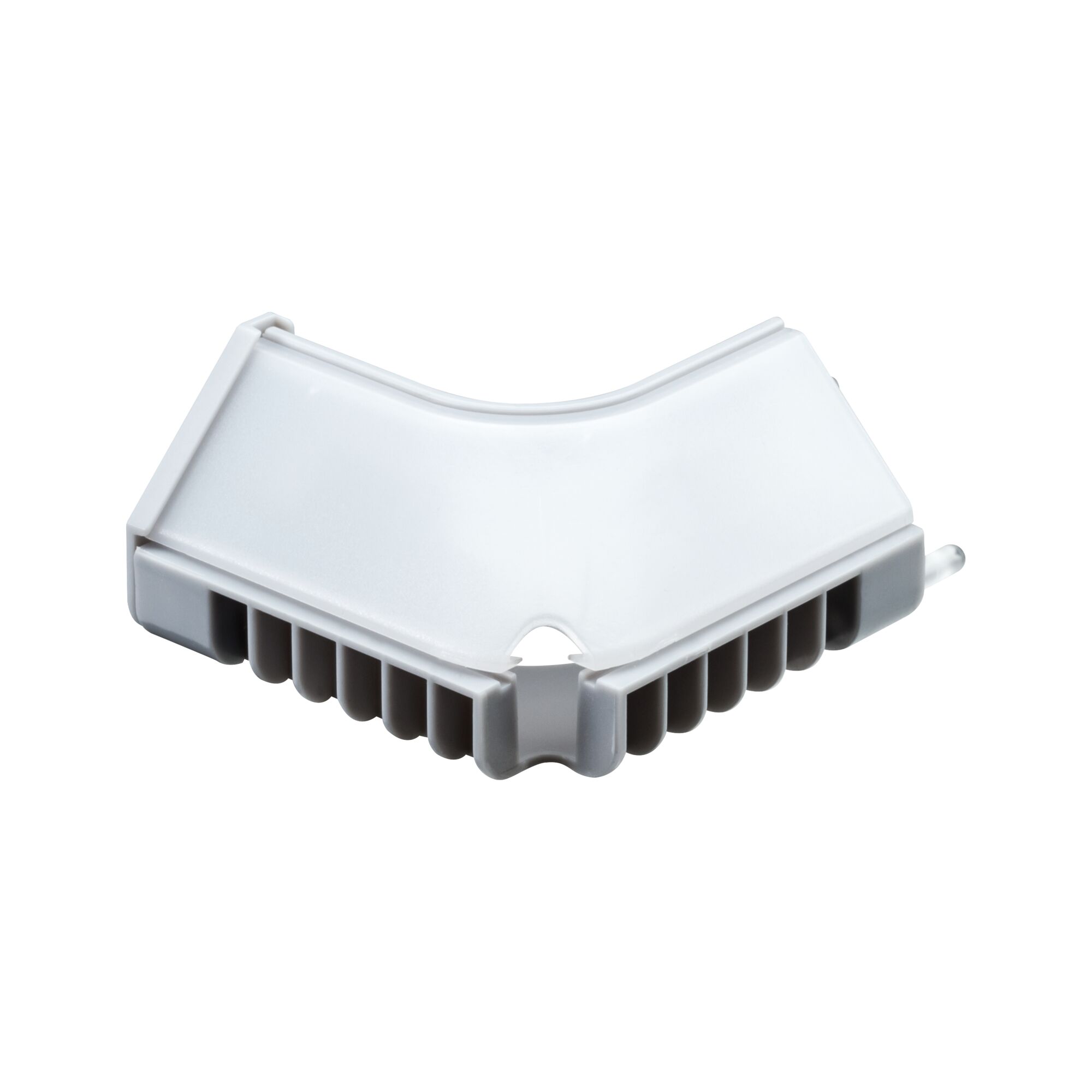 LED Strip profiel Corner Verbindingen Inside Edge pak van 2 Grijs Witte kunststof hoekverbinder voor LED-lichtstrips met grijze klemmen voor flexibele verlichting