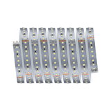 Flexible silver LED strip with white LEDs for modern lighting accents and energy-efficient illumination