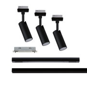 URail Rail spot Tubo Starter set 3x166lm 3x4,5W 3000K 230V Black matt