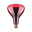 Ampoule à incandescence Infrarouge E27 230V 110lm 250W 1000K gradable Rouge Ampoule en verre rouge avec culot doré pour éclairage décoratif et ambiance