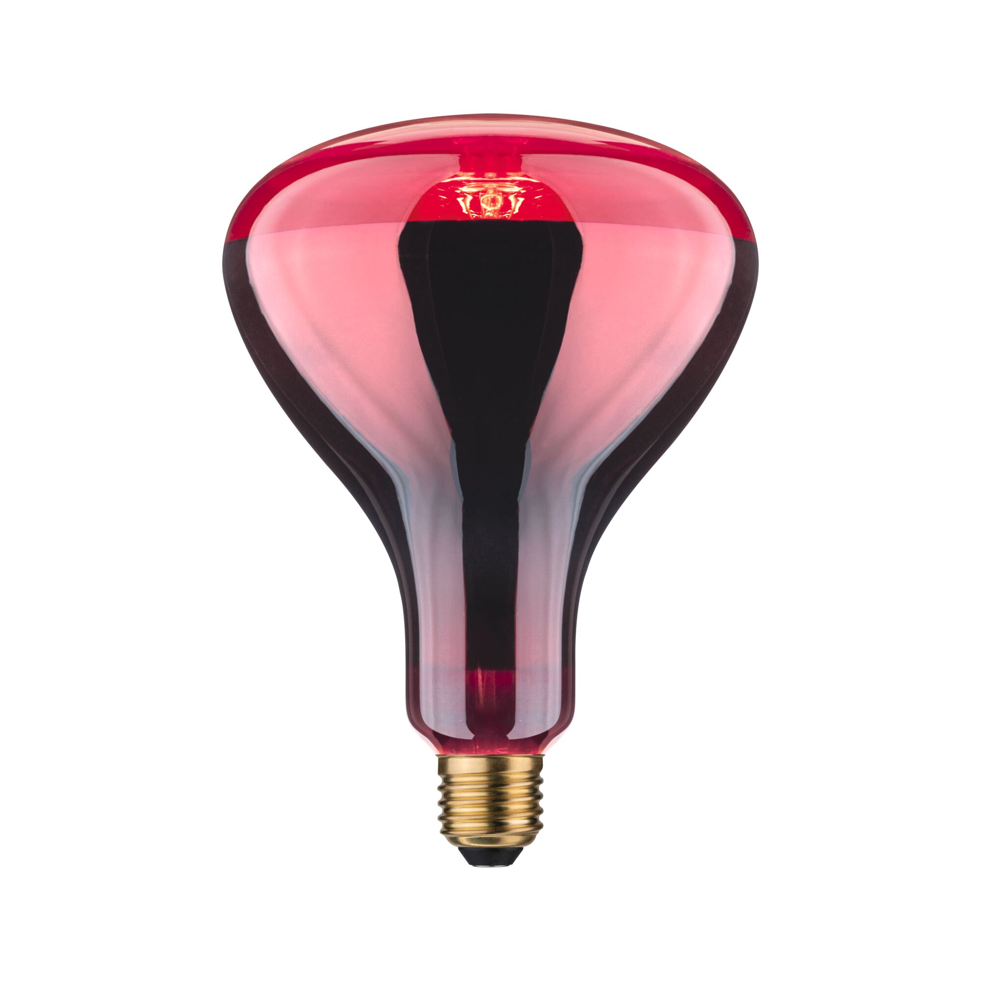 Ampoule à incandescence Infrarouge E27 230V 110lm 250W 1000K gradable Rouge Ampoule en verre rouge avec culot doré pour éclairage décoratif et ambiance