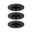 Recessed Luminaire 3-piece set Rigid round 90mm GU10 max. 3x10W 230V dimmable Black Three black metal recessed frames for LED spots, minimalist design for ceiling lighting