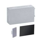 Boîtier en plastique gris avec couvercle noir pour composants électriques, boîtier de protection
