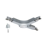 Silver triple metal LED connector with diffuser and mounting screw for lighting systems