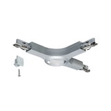 Connecteur LED triple en métal argenté avec diffuseur et vis de montage pour systèmes d'éclairage