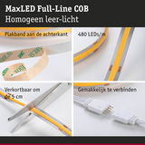 MaxLED Full-Line COB LED-strip met 480 LEDs/m, plakband achterzijde, 5 cm knipbaar, eenvoudig te verbinden