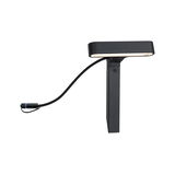 Lanterne LED noire avec piquet et câble pour éclairage extérieur de jardin