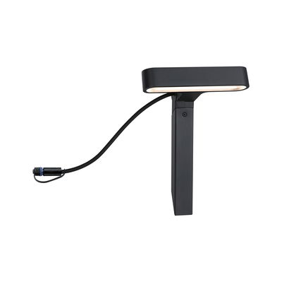 Zwarte LED-buitenlamp met grondpen en kabel voor tuin- en buitenverlichting