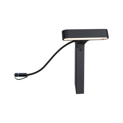 Black LED outdoor spike light with cable for garden and exterior lighting solutions