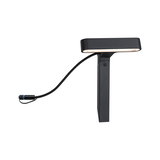 Black LED outdoor spike light with cable for garden and exterior lighting solutions