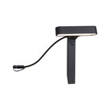 Black LED outdoor spike light with cable for garden and exterior lighting solutions