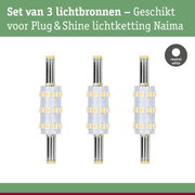 Set van 3 LED-lichtbronnen in neutraal wit voor Plug & Shine lichtketting Naima