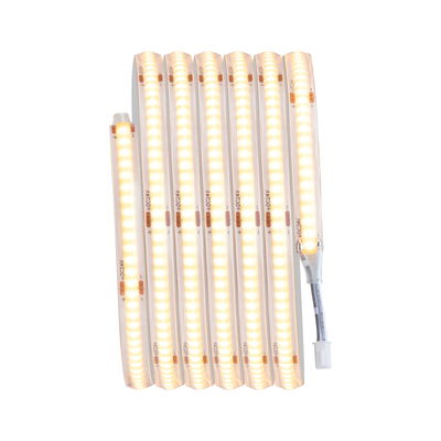 Flexible LED strip with warm white light and 24V connector for versatile lighting applications