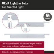 White URail Lightbar Zelos for directed light with tool-free connectors and memory function