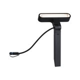 Black LED outdoor spike light with cable for garden and exterior lighting solutions
