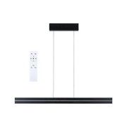 Schwarze LED-Pendelleuchte mit Fernbedienung, modernes Design für dimmbares Wohnraumlicht