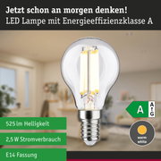 Efficient-Line Filament 230V LED Tropfen E14 1er-Set 82mm 525lm 2,5W 3000K Klar