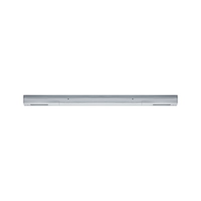 Long silver metal LED under-cabinet light for modern kitchen and workspace illumination