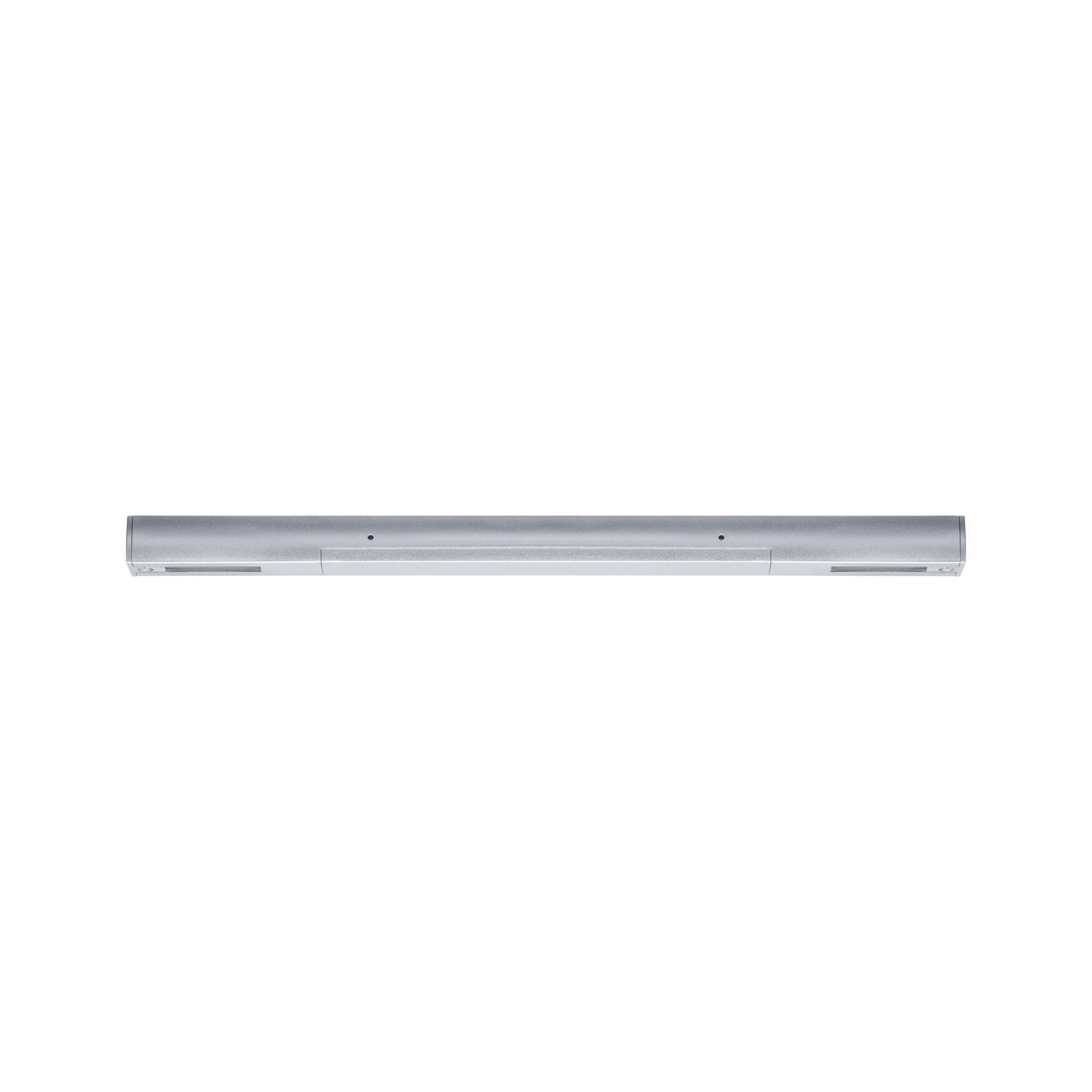 Silver metal LED under-cabinet light with energy-saving illumination for furniture and cupboards