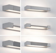 Moderne graue Aluminium-Wandleuchte mit verstellbarem Schirm und warmweißem LED-Licht für Wohnräume.