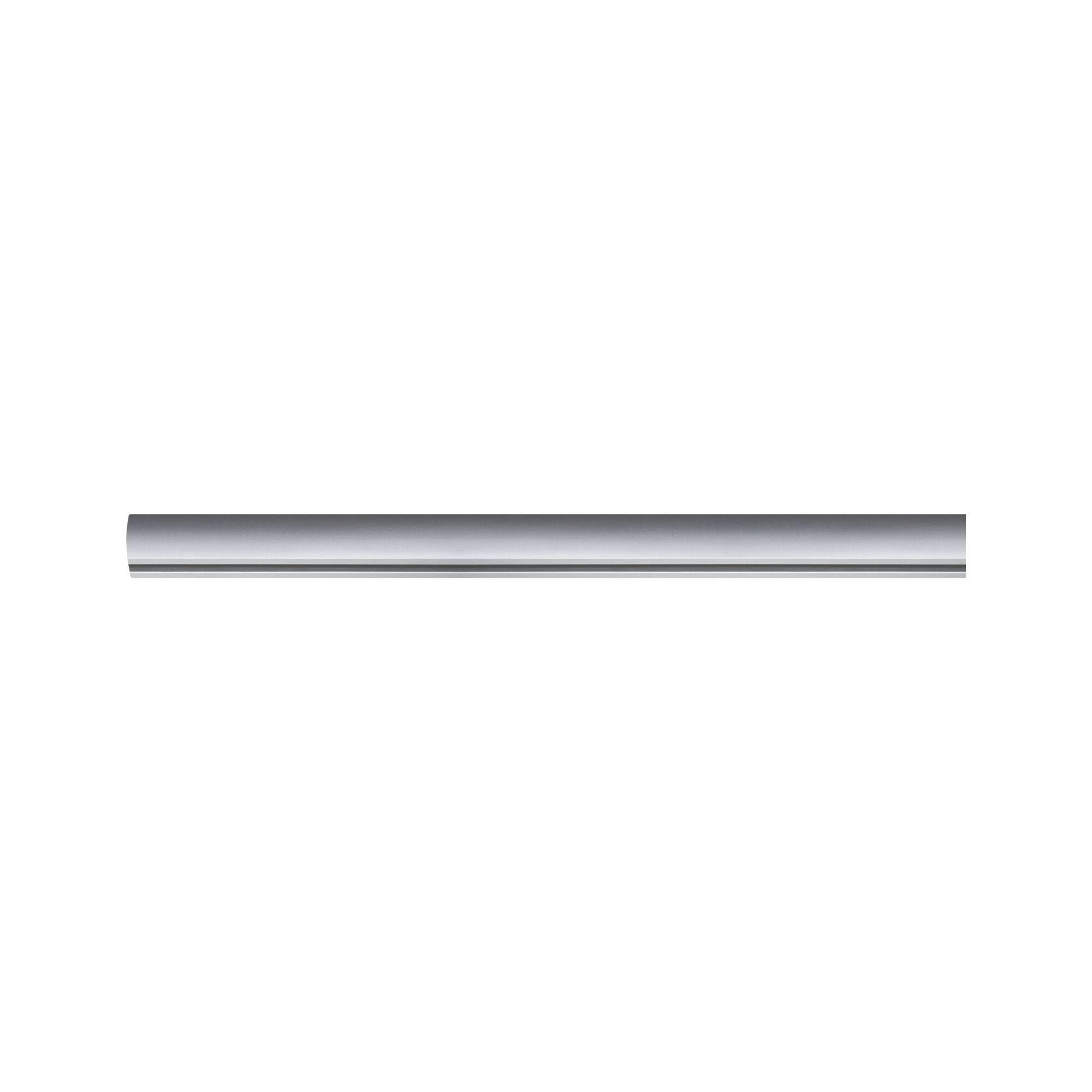 Long silver aluminum LED recessed ceiling light strip for modern indoor lighting